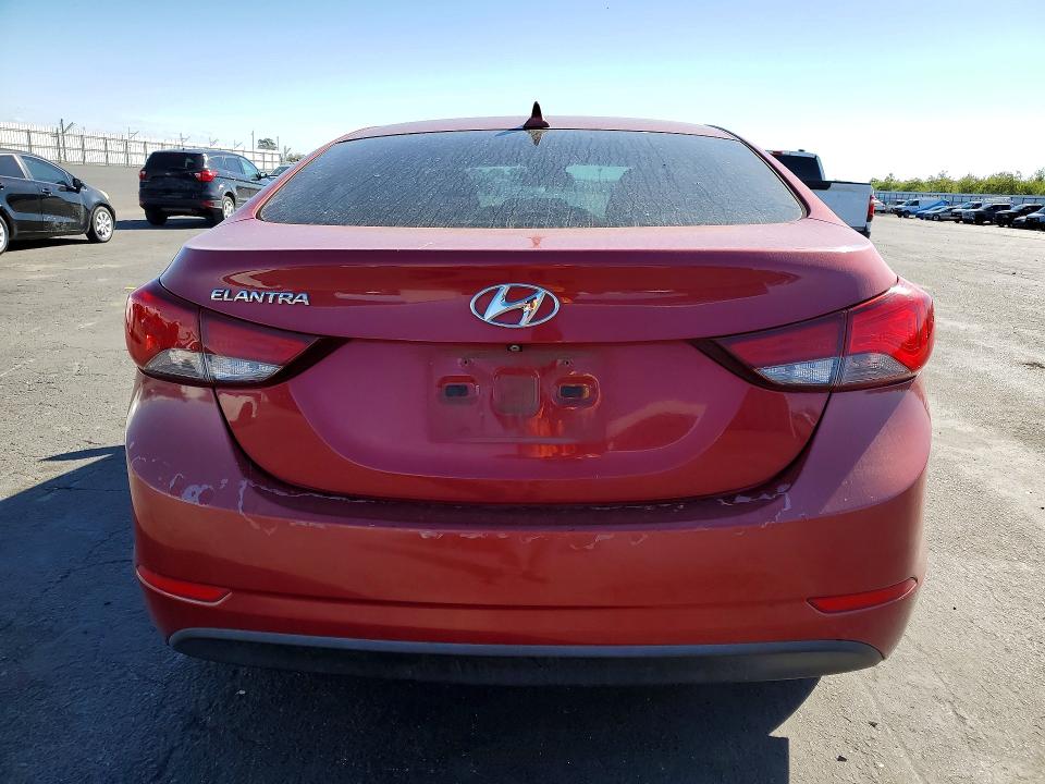 2014 Hyundai Elantra VIN KMHDH4AE7EU053012 COPART salvage auction — FRONT END, Ca - Salvage Certificate, sold $975 on 2026-07-02 (photo 6)