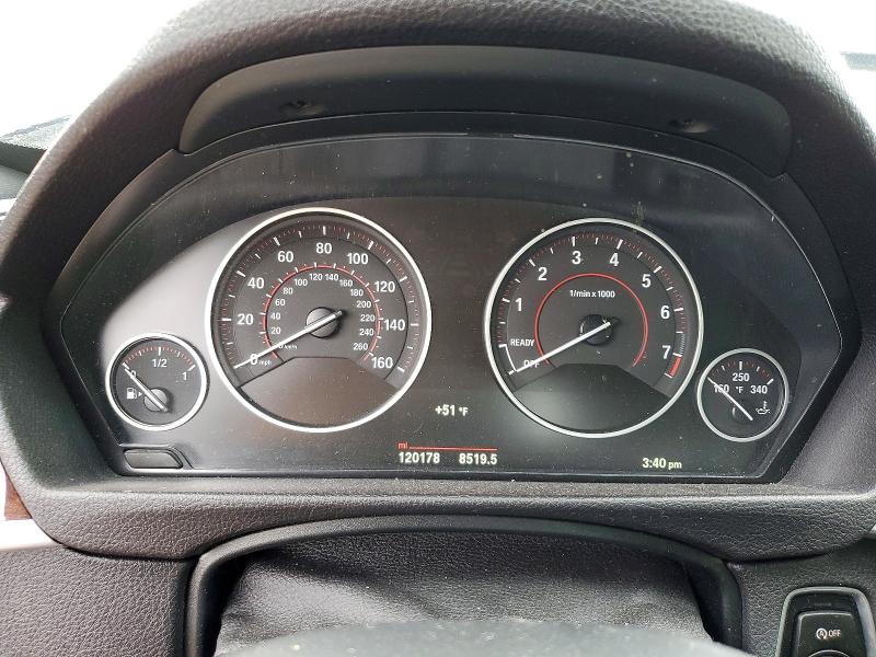 2016 BMW 3er VIN WBA3X9C5XGD869970 COPART salvage auction — FRONT END, Md - Cert Of Salvage > 75% Damage, sold $1,600 on 2026-08-04 (photo 9)