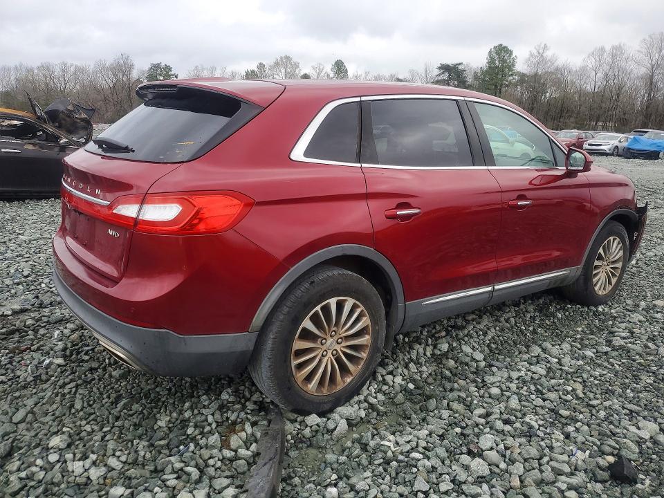 2016 Lincoln Mkx VIN 2LMTJ8KR1GBL31618 COPART salvage auction — NORMAL WEAR, Nc - Dealer Only Clean Title, sold $1,950 on 2026-07-29 (photo 3)