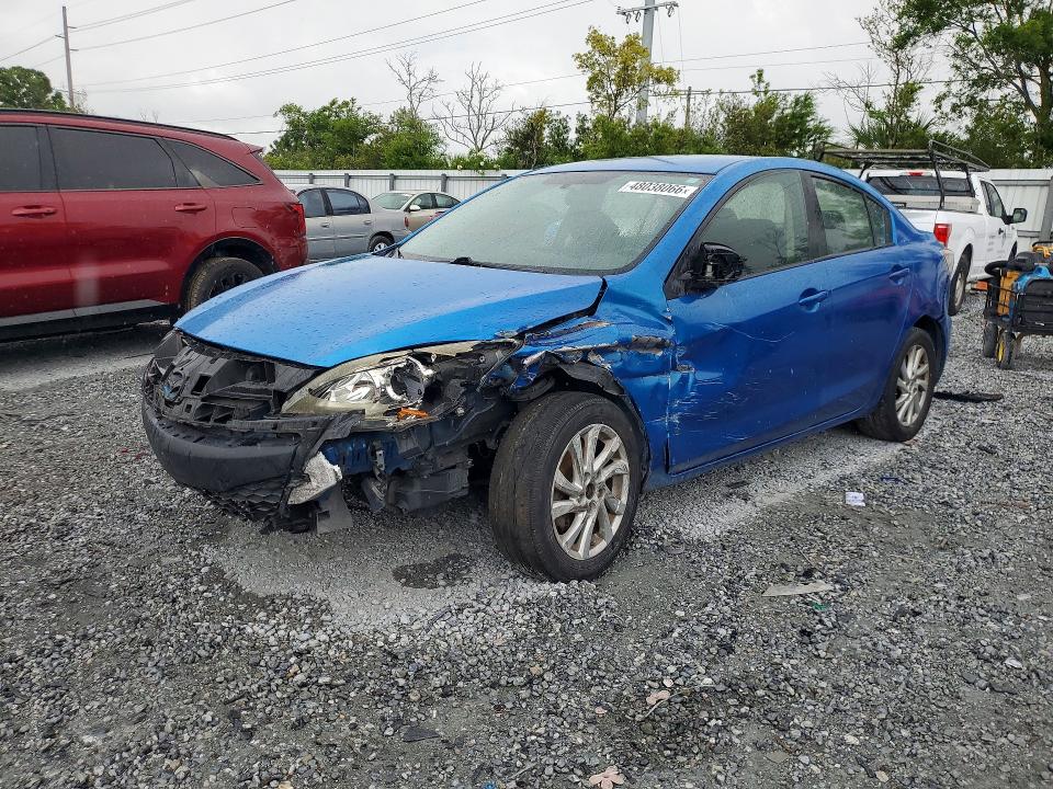 2012 Mazda 3 VIN JM1BL1V7XC1617528 COPART salvage auction — FRONT END, Fl - Certificate Of Destruction, sold $375 on 2026-07-07 (photo 1)