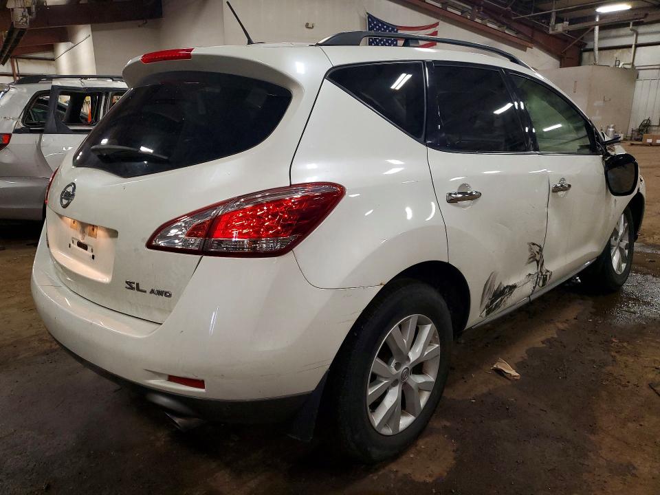 2013 Nissan Murano VIN JN8AZ1MW3DW303845 COPART salvage auction — SIDE, Oh - Cert Of Title-Salvage, sold $325 on 2026-07-17 (photo 3)