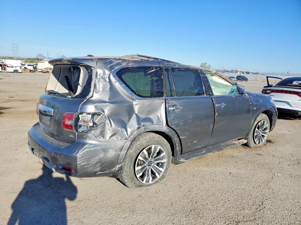 2020 Nissan Armada VIN JN8AY2NC8LX516439 COPART salvage auction — ROLLOVER, Id - Salvage Certificate Of Title, sold $2,650 on 2026-07-06 (photo 3)