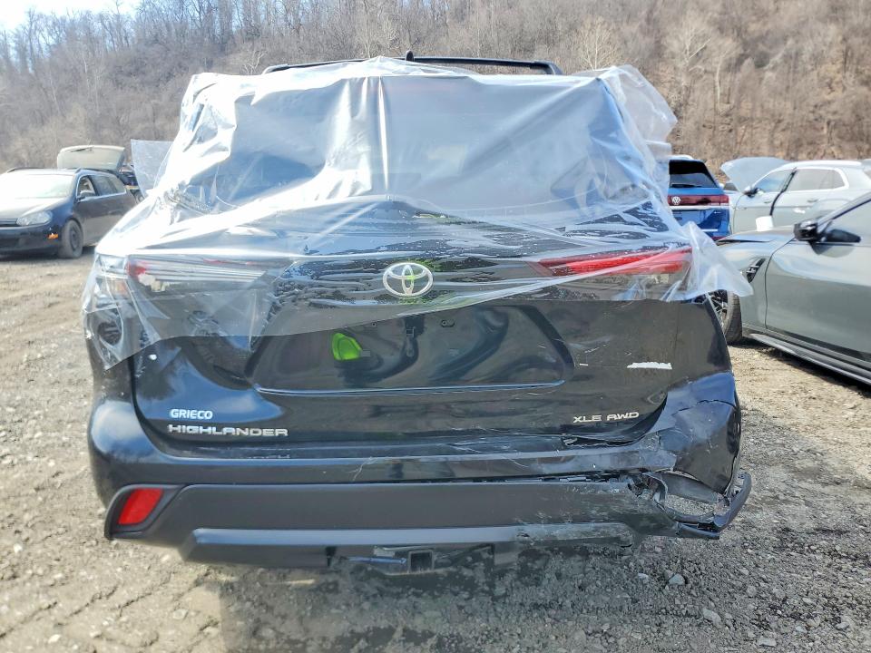 2024 Toyota Highlander VIN 5TDKDRBH0RS571731 COPART salvage auction — SIDE, Nj - Cert Of Title-Salvage, sold $13,600 on 2026-07-09 (photo 6)