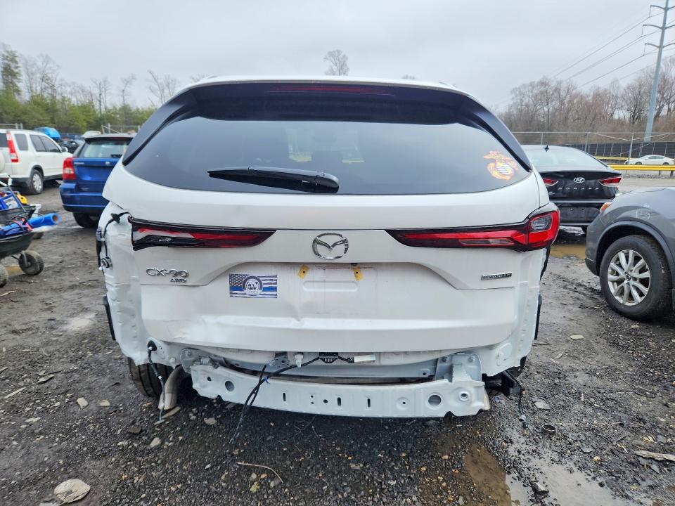 2025 Mazda Cx-90 VIN JM3KKBHD2S1255209 COPART salvage auction — REAR END, Md - Cert Of Salvage < 75% Damage, sold $225 on 2026-07-02 (photo 6)