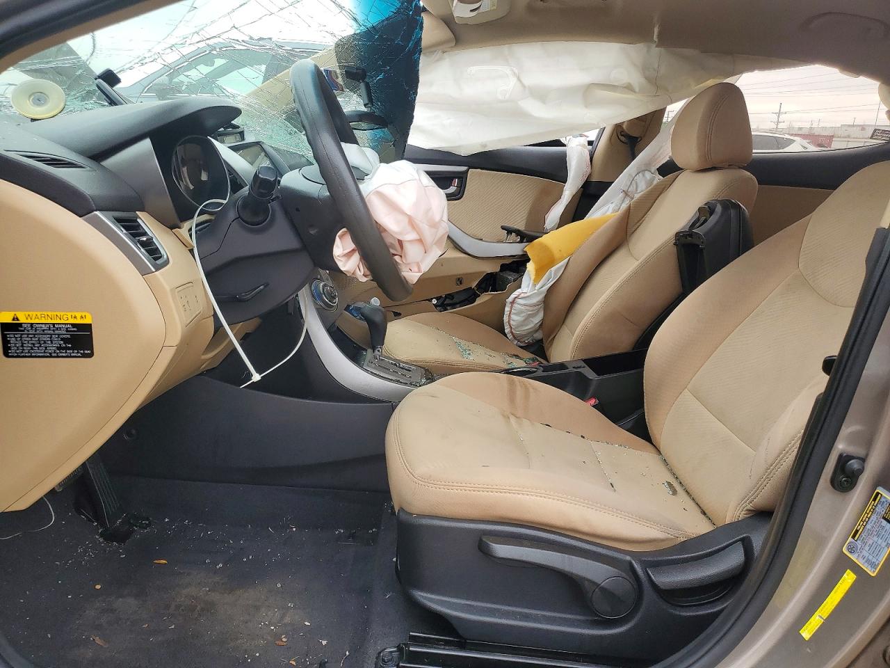 2013 Hyundai Elantra VIN 5NPDH4AE6DH387772 COPART salvage auction — Side, IL - SALVAGE CERTIFICATE, sold $425 on 2026-07-02 (photo 7)