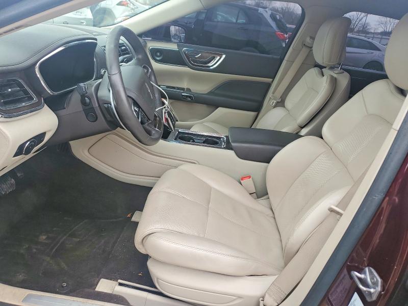 2019 Lincoln Continental VIN 1LN6L9SK9K5602739 COPART salvage auction — FRONT END, Il - Salvage Certificate, sold $6,300 on 2026-07-03 (photo 7)
