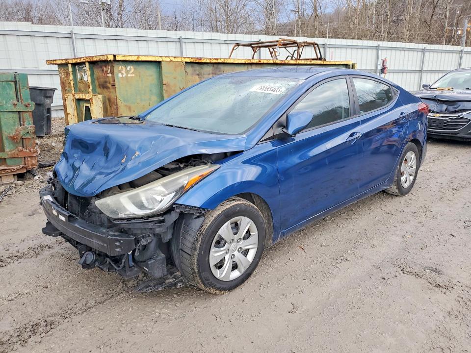 2016 Hyundai Elantra VIN KMHDH4AE1GU489213 COPART salvage auction — FRONT END, Salvage Title, sold $575 on 2026-07-23 (photo 1)