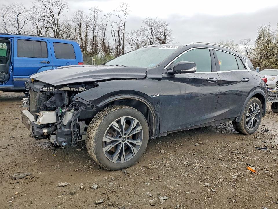 2018 Infiniti Qx30 VIN SJKCH5CR5JA055257 COPART salvage auction — FRONT END, Md - Cert Of Salvage > 75% Damage, sold $200 on 2026-07-23 (photo 1)