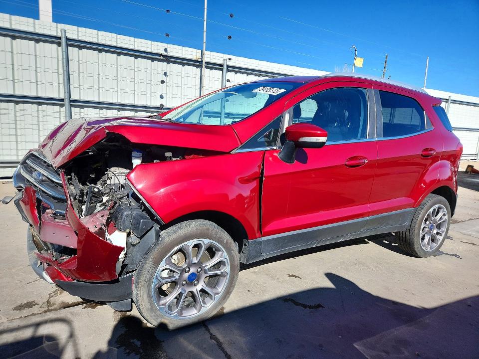 2020 Ford Ecosport VIN MAJ6S3KL8LC389749 COPART salvage auction — FRONT END, Co - Public - Salvage Title, sold $1,050 on 2026-07-08 (photo 1)