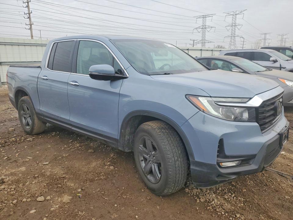 2022 Honda Ridgeline VIN 5FPYK3F79NB037695 COPART salvage auction — HAIL, Il - Salvage Certificate, sold $9,200 on 2026-07-28 (photo 4)