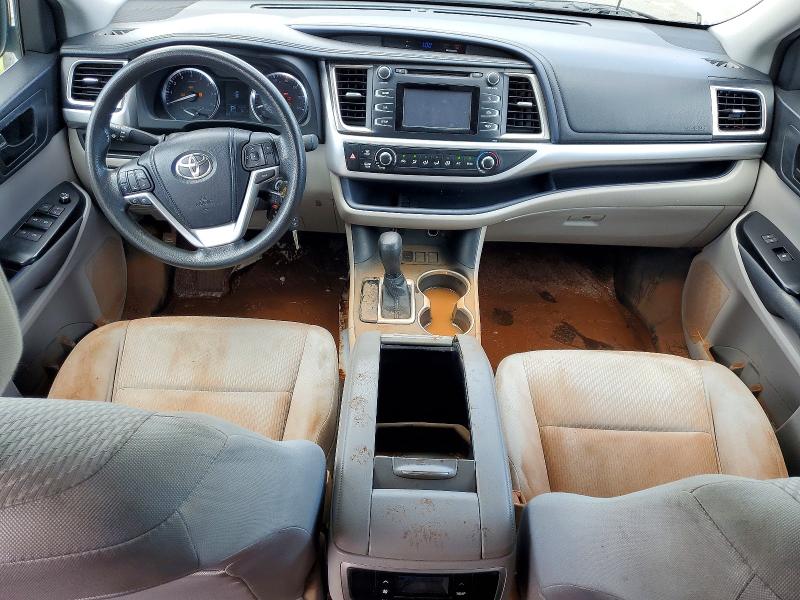 2014 Toyota Highlander VIN 5TDZKRFH8ES022996 COPART salvage auction — WATER/FLOOD, Hi - Certificate Of Salvage, sold $200 on 2026-07-27 (photo 8)