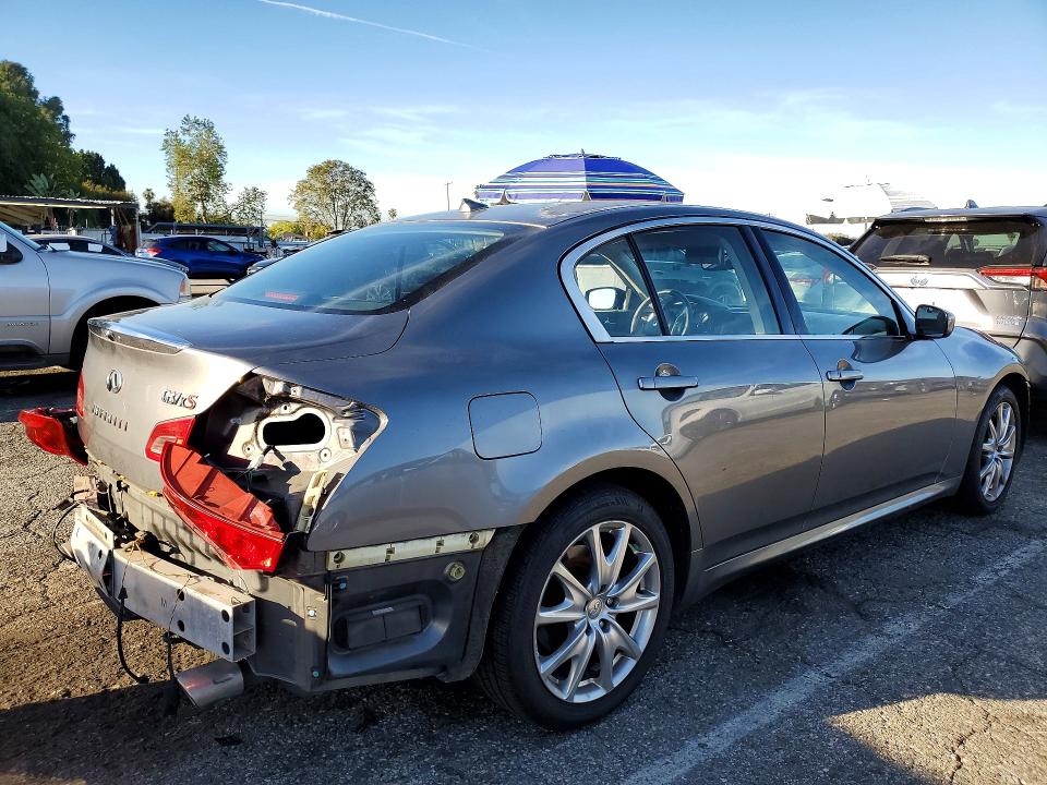 2012 Infiniti G VIN JN1CV6AR3CM681138 COPART salvage auction — REAR END, Ca - Salvage Certificate, sold $650 on 2026-07-10 (photo 3)
