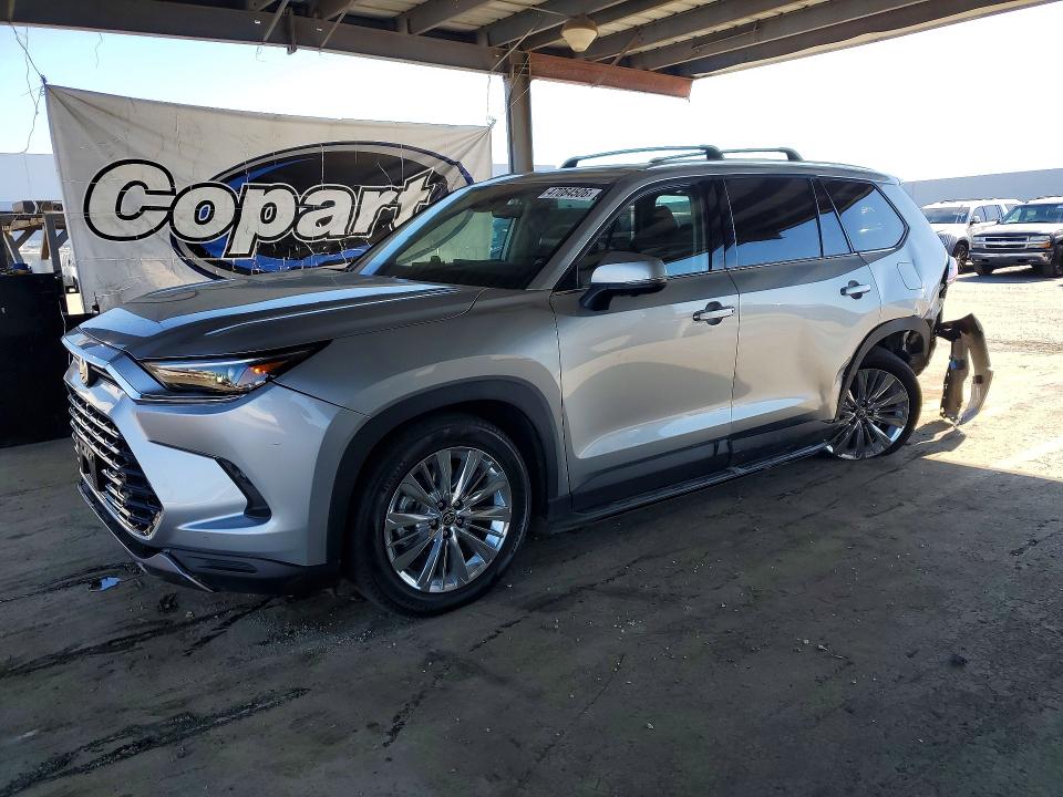 2024 Toyota Highlander VIN 5TDAAAB59RS037851 COPART salvage auction — Rear End, CA - SALVAGE CERTIFICATE, sold $18,700 on 2026-05-28 (photo 1)