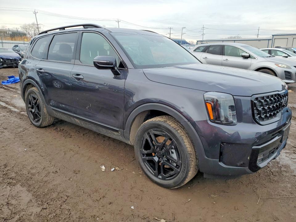2025 Kia Telluride VIN 5XYP5DGC7SG615925 COPART salvage auction — HAIL, Wv - Salvage Certificate, sold $1,500 on 2026-07-27 (photo 4)