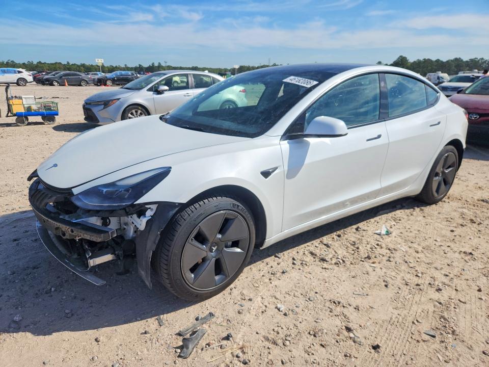 2021 Tesla Model 3 VIN 5YJ3E1EA4MF099564 COPART salvage auction — ALL OVER, Tx - Salvage Vehicle Title, sold $4,700 on 2026-07-10 (photo 1)