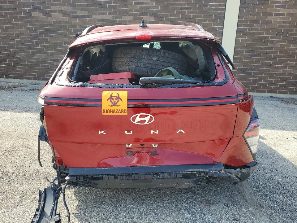 2024 Hyundai Kona VIN KM8HB3AB9RU169420 COPART salvage auction — ROLLOVER, Id - Cert Of Title-Junk, sold $2,350 on 2026-07-06 (photo 6)