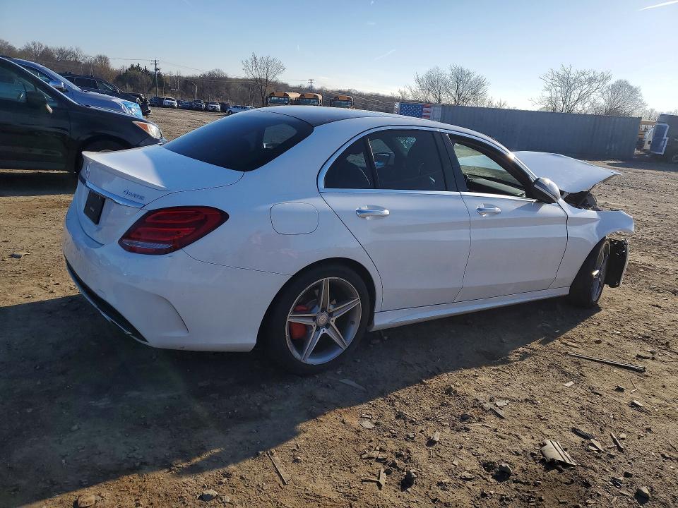 2017 Mercedes-benz C-klasse VIN 55SWF4KB4HU181744 COPART salvage auction — FRONT END, MD - CERT OF SALVAGE > 75% DAMAGE, sold $2,200 on 2026-07-09 (photo 3)