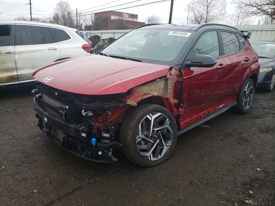2024 Hyundai Kona VIN KM8HACA34RU072864 COPART salvage auction — SIDE, Ct - Cert Of Title-Salvage, sold $6,500 on 2026-07-14 (photo 1)