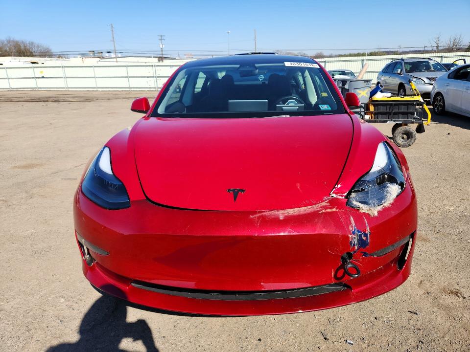 2023 Tesla Model 3 VIN 5YJ3E1EA8PF663141 COPART salvage auction — FRONT END, Pa - Cert Of Salv-R=Reconstructed, sold $1,750 on 2026-07-31 (photo 5)