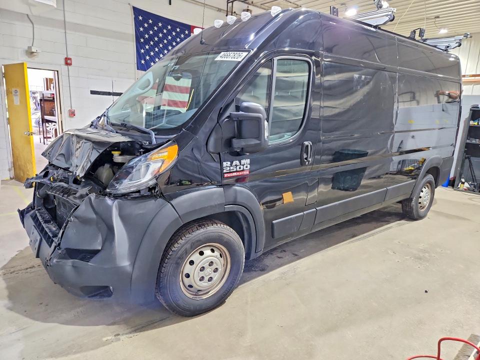 2021 Ram Promaster 2500 VIN 3C6LRVDG7ME518215 COPART salvage auction — FRONT END, Id - Salvage Certificate Of Title (P), sold $3,000 on 2026-07-09 (photo 1)