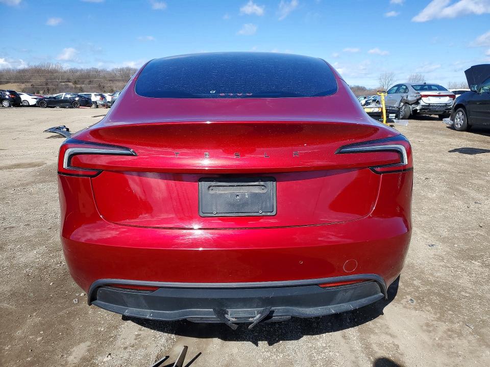 2024 Tesla Model 3 VIN 5YJ3E1EA2RF749838 COPART salvage auction — FRONT END, Il - Salvage Certificate, sold $10,200 on 2026-07-17 (photo 6)