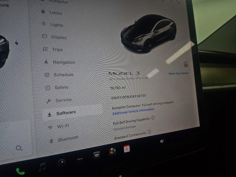 2019 Tesla Model 3 VIN 5YJ3E1EA2KF397351 COPART salvage auction — NORMAL WEAR, TX - CERTIFICATE OF TITLE (P), sold $14,000 on 2026-09-08 (photo 9)