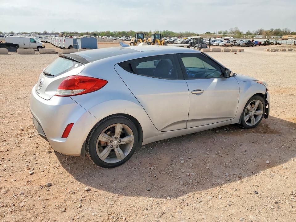2012 Hyundai Veloster VIN KMHTC6AD7CU039749 COPART salvage auction — FRONT END, Ok - Cert Of Title-Salvage, sold $775 on 2026-07-30 (photo 3)