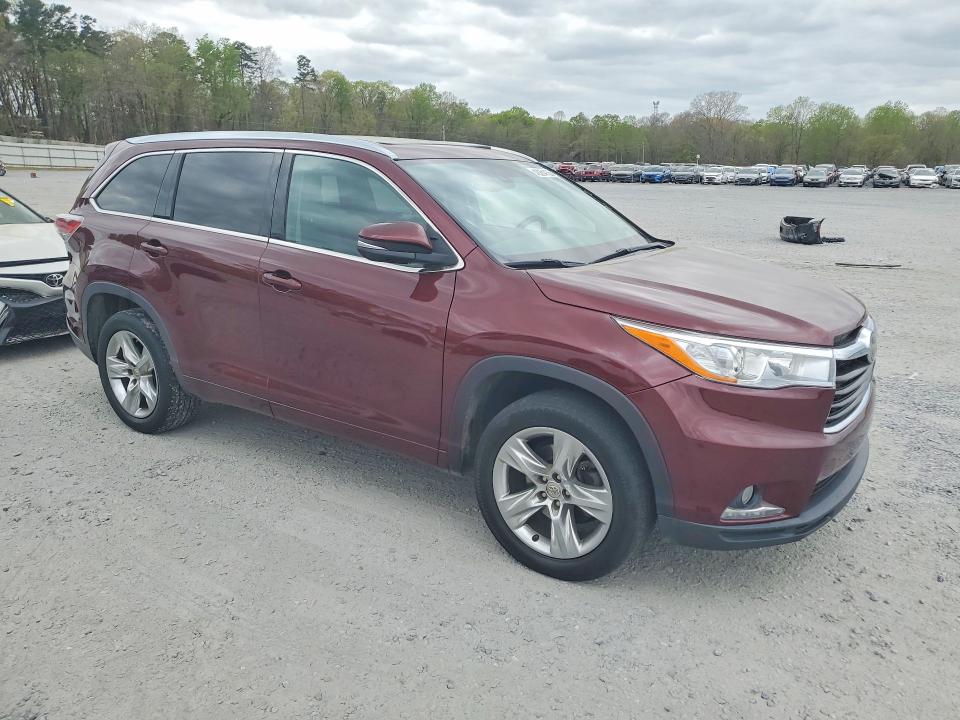 2014 Toyota Highlander VIN 5TDYKRFH8ES010827 COPART salvage auction — REAR END, Nc - Dealer Only Clean Title (P), sold $9,900 on 2026-07-14 (photo 4)
