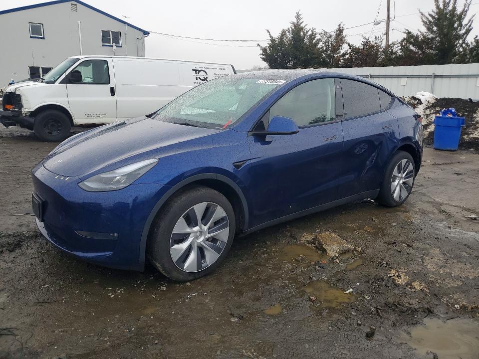 2023 Tesla Model y VIN 7SAYGDEE3PA116170 COPART salvage auction — REAR END, Nj - Cert Of Title-Salvage, sold $225 on 2026-07-27 (photo 1)