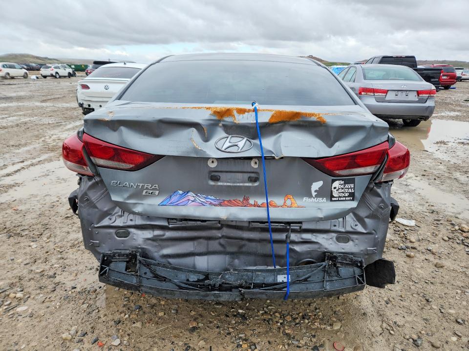 2018 Hyundai Elantra VIN KMHD74LF3JU556104 COPART salvage auction — REAR END, UT - SALVAGE CERTIFICATE, sold $1,850 on 2026-07-28 (photo 6)