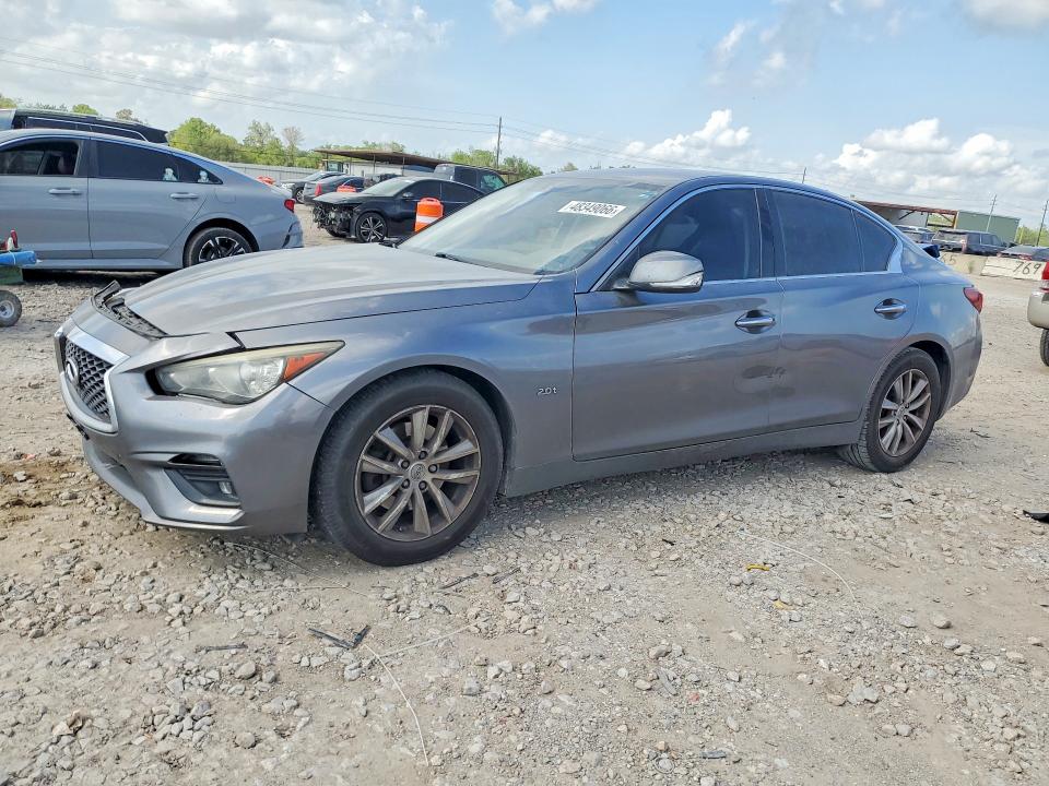2018 Infiniti VIN JN1CV7AP5JM240239 COPART salvage auction — FRONT END, Tx - Salvage Vehicle Title, sold $1,950 on 2026-07-09 (photo 1)