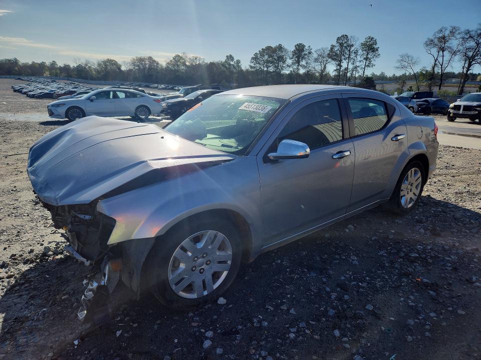 2013 Dodge Avenger VIN 1C3CDZAG2DN751051 COPART salvage auction — FRONT END, GA - CERT OF TITLE-SALVAGE, sold $325 on 2026-07-02 (photo 1)