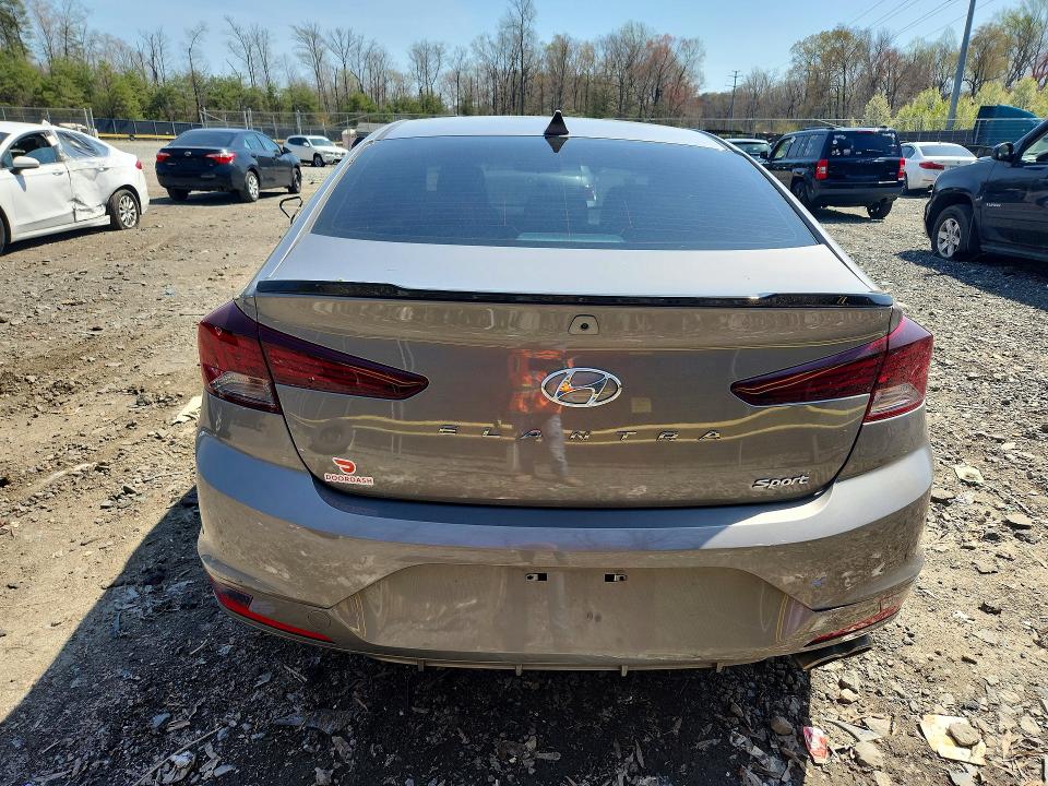2020 Hyundai Elantra VIN KMHD04LB6LU070584 COPART salvage auction — FRONT END, Md - Cert Of Salvage > 75% Damage, sold $3,350 on 2026-07-14 (photo 6)