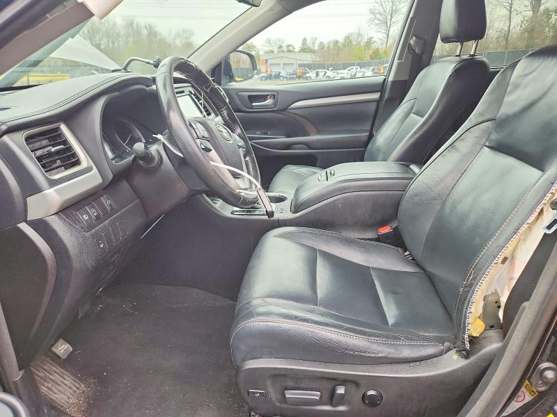 2017 Toyota Highlander VIN 5TDJZRFH2HS511049 COPART salvage auction — FRONT END, Md - Cert Of Salvage > 75% Damage, sold $6,600 on 2026-07-28 (photo 7)