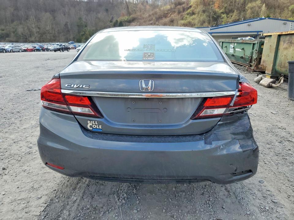 2013 Honda Civic VIN 19XFB2F53DE004138 COPART salvage auction — REAR END, Oh - Cert Of Title-Salvage, sold $1,350 on 2026-07-02 (photo 6)