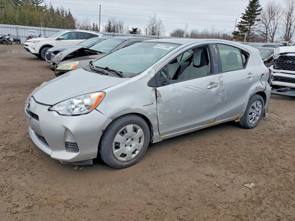 2013 Toyota Prius c VIN JTDKDTB37D1540208 COPART salvage auction — ALL OVER, On - Permit Irrepairable, sold $625 on 2026-07-07 (photo 1)