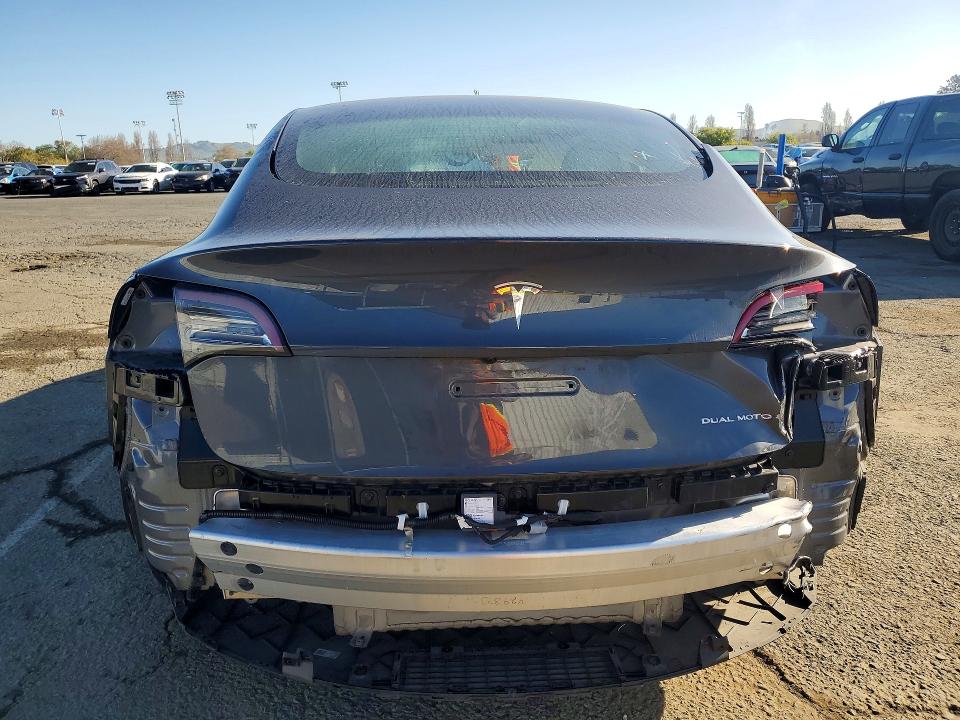 2021 Tesla Model 3 VIN 5YJ3E1EB1MF926686 COPART salvage auction — REAR END, Ca - Salvage Certificate, sold $9,300 on 2026-07-06 (photo 6)