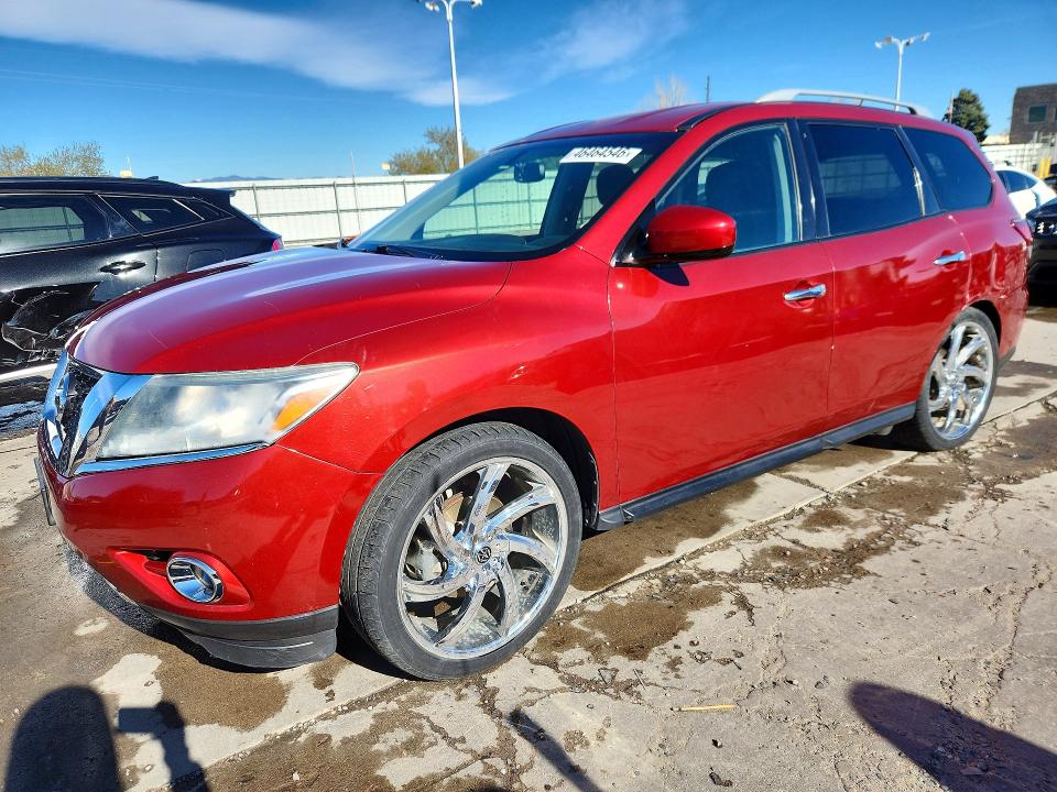 2016 Nissan Pathfinder VIN 5N1AR2MM1GC662306 COPART salvage auction — SIDE, Salvage Title, sold $2,050 on 2026-08-03 (photo 1)