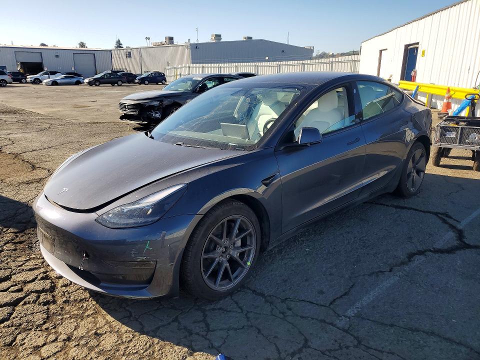 2021 Tesla Model 3 VIN 5YJ3E1EB1MF926686 COPART salvage auction — REAR END, Ca - Salvage Certificate, sold $9,300 on 2026-07-06 (photo 1)