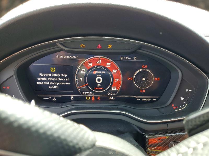 2019 Audi Rs5 VIN WUABWCF52KA900698 COPART salvage auction — FRONT END, Hi - Certificate Of Salvage, sold $9,300 on 2026-08-17 (photo 9)