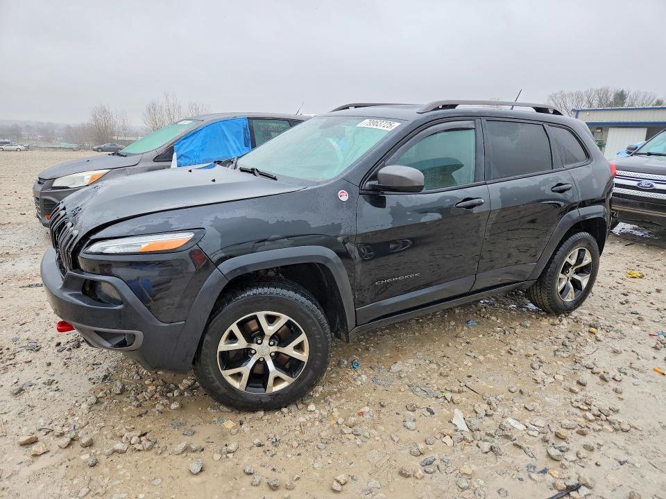 2014 Jeep Cherokee VIN 1C4PJMBS9EW188216 COPART salvage auction — FRONT END, Mi - Certificate Of Title, sold $875 on 2026-07-02 (photo 1)