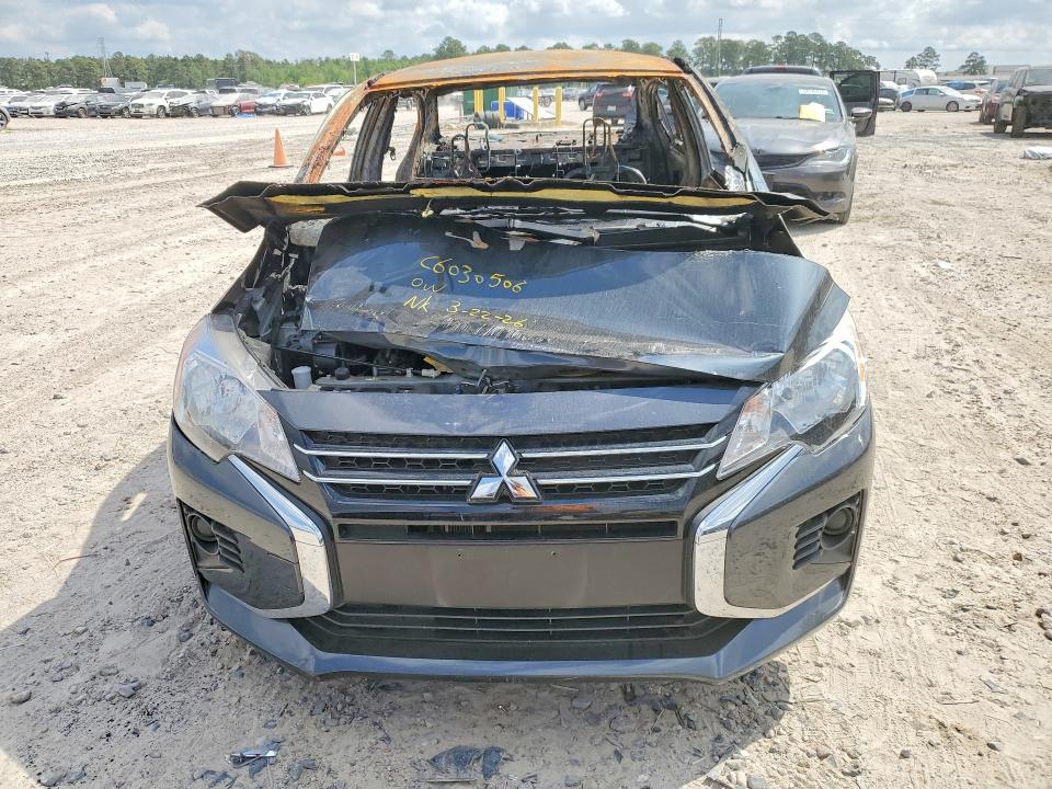 2024 Mitsubishi Mirage VIN ML32FUFJ3RHF18350 COPART salvage auction — BURN, Tx - Nonrepairable Title, sold $150 on 2026-07-07 (photo 5)