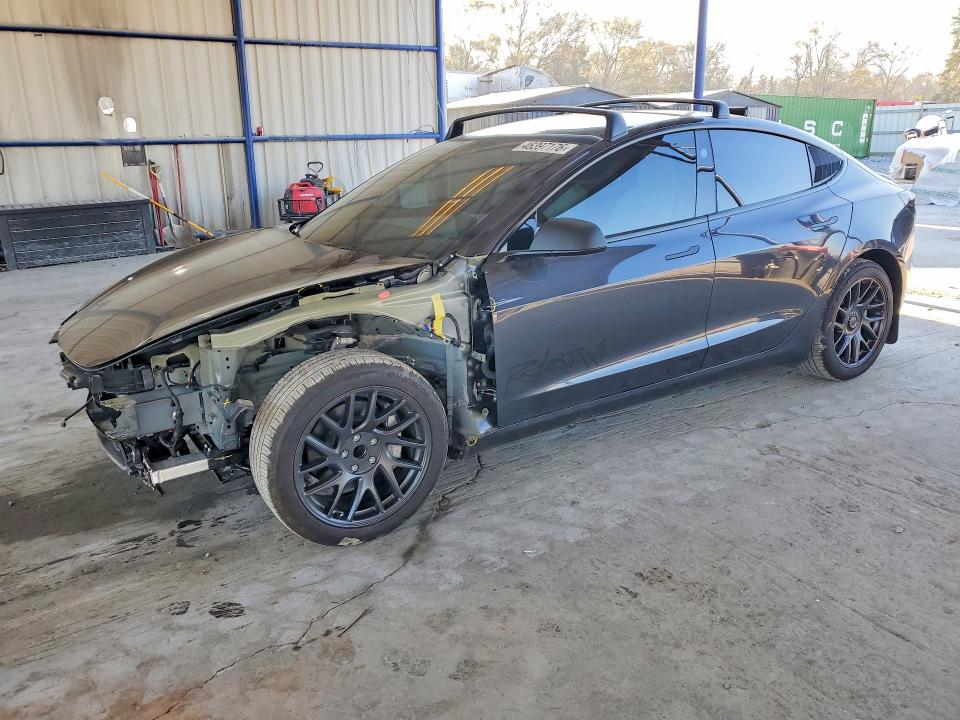 2025 Tesla Model 3 VIN 5YJ3E1EA6SF998777 COPART salvage auction — Front End, GA - CERT OF TITLE-SALVAGE, sold $13,400 on 2026-05-14 (photo 1)