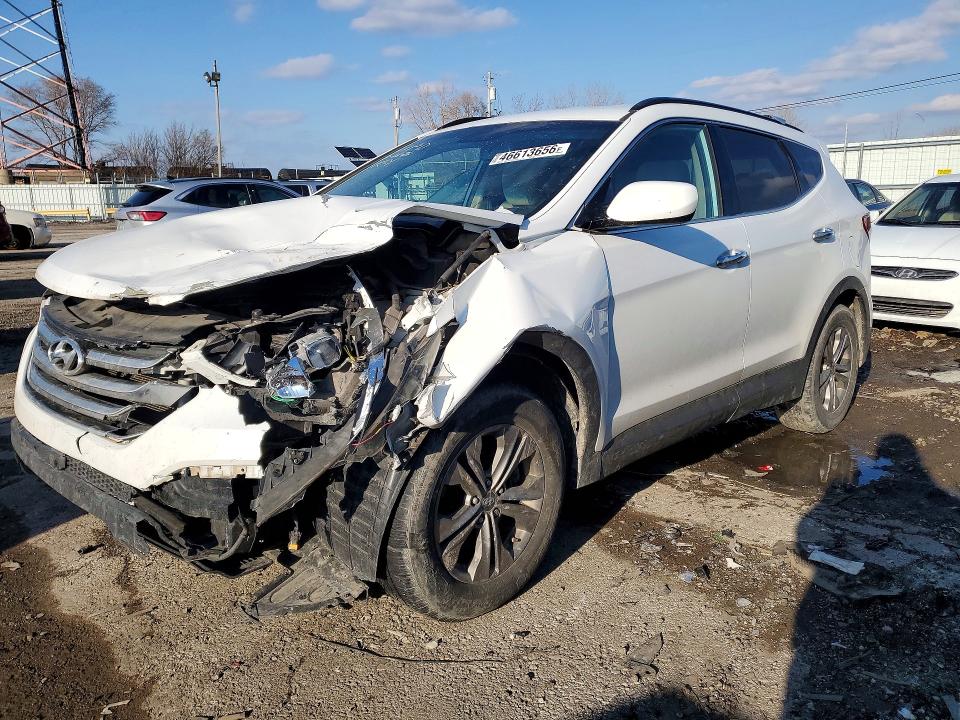 2016 Hyundai Santa fe VIN 5XYZU3LB3GG343805 COPART salvage auction — FRONT END, Id - Salvage Certificate Of Title, sold $2,150 on 2026-07-06 (photo 1)