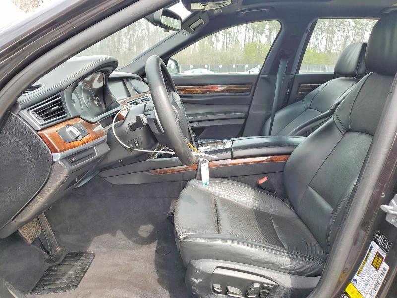 2013 BMW 7er VIN WBAYF8C51DD141369 COPART salvage auction — FRONT END, Md - Cert Of Salvage > 75% Damage, sold $1,400 on 2026-07-28 (photo 7)
