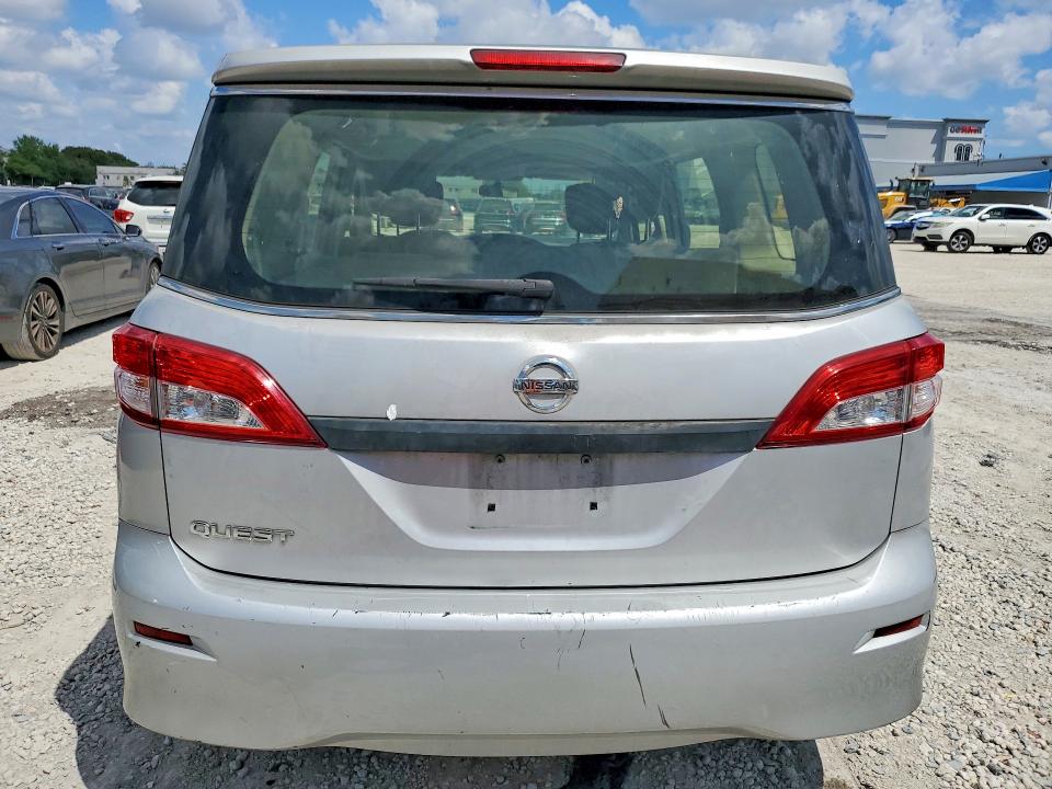 2016 Nissan Quest VIN JN8AE2KP1G9152200 COPART salvage auction — MINOR DENT/SCRATCHES, Fl - Certificate Of Title, sold $625 on 2026-07-10 (photo 6)