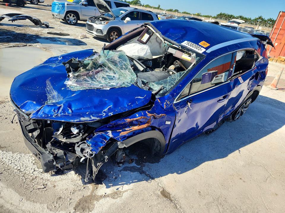 2021 Lexus Nx 300 VIN JTJSARBZ3M2193161 COPART salvage auction — ALL OVER, Fl - Certificate Of Destruction, sold $2,919 on 2026-07-16 (photo 1)