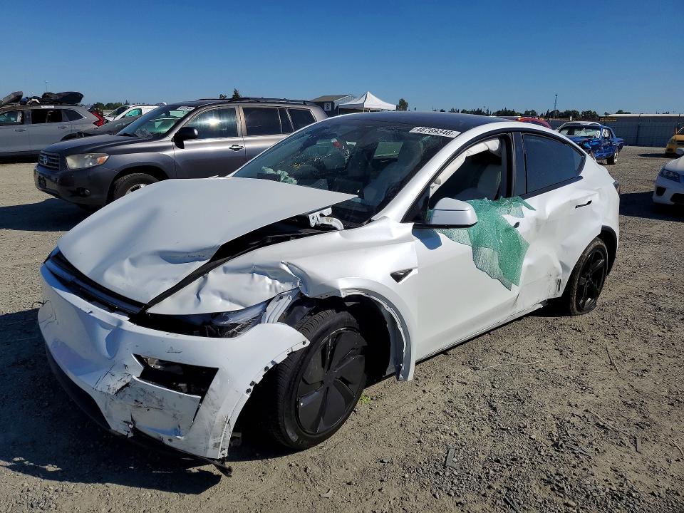 2026 Tesla Model y VIN 7SAYGDEE0TF327663 COPART salvage auction — FRONT END, Ca - Salvage Certificate, sold $18,000 on 2026-07-02 (photo 1)