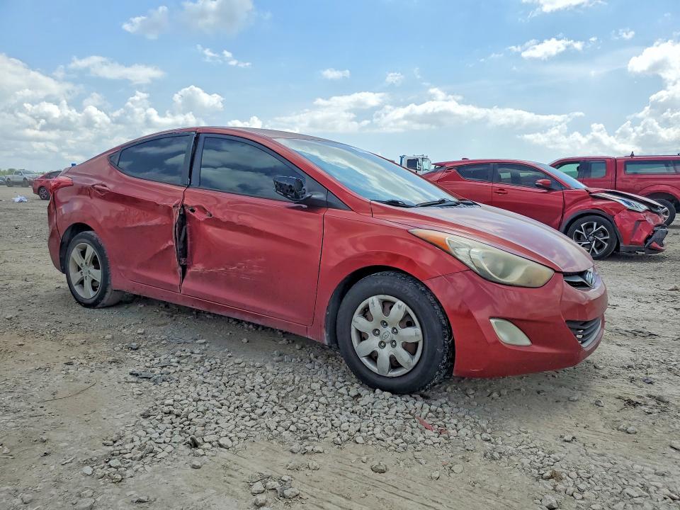 2012 Hyundai Elantra VIN KMHDH4AE5CU267705 COPART salvage auction — SIDE, TX, sold $750 on 2026-07-09 (photo 4)