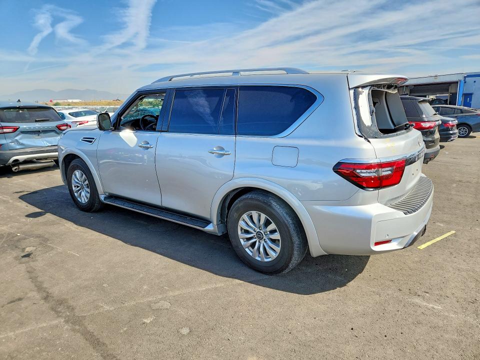 2024 Nissan Armada VIN JN8AY2AC4R9196555 COPART salvage auction — ROLLOVER, Mo - Dis/Dlr/Exp Only Clean Title, sold $11,200 on 2026-07-27 (photo 2)